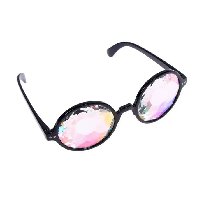 Lunettes de soleil Kaléidoscope rondes transparentes pour hommes et femmes