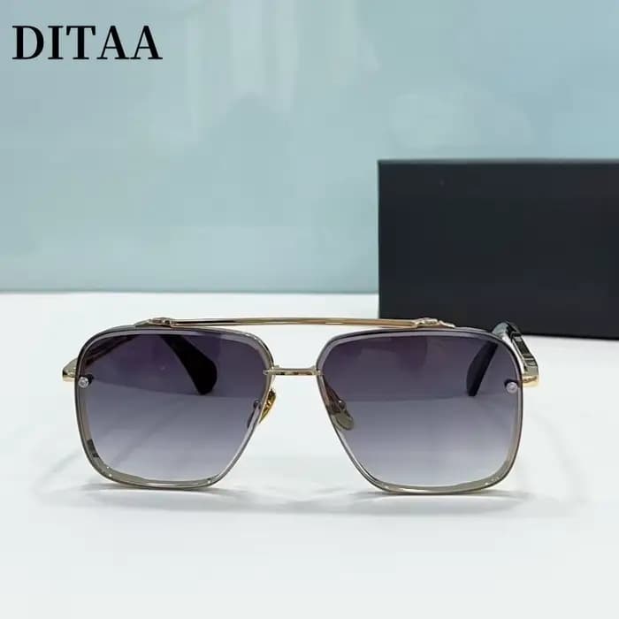DITAA MACH-SIX limité marque de luxe hommes lunettes de soleil femmes pilote alliage