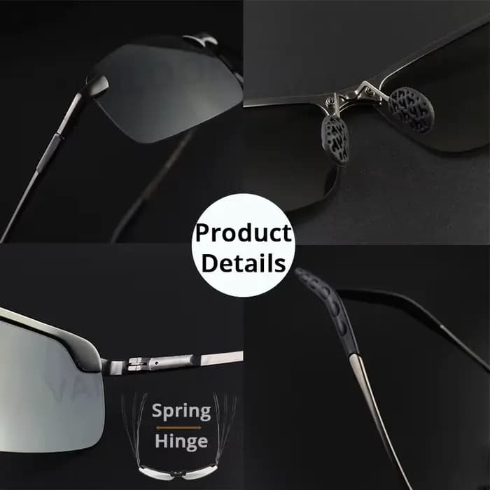 Lunettes de soleil photochromiques polarisées pour hommes