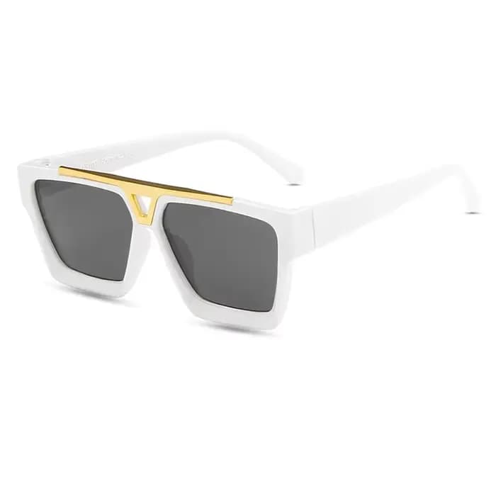 Lettre V lunettes de soleil pour femmes hommes mode rétro cadre carré conduite noir UV400 lentille