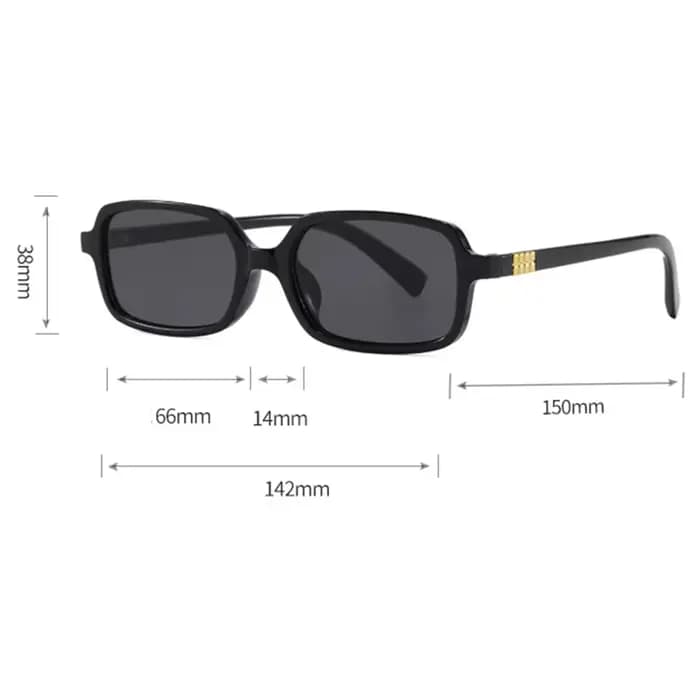 Lunettes de soleil rectangulaires petites pour femmes
