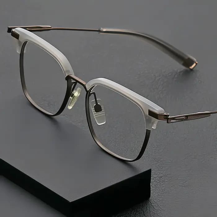 Montures de lunettes carrées de style Browline inspirées de DITA DLX107 pour hommes, monture optique de luxe de haute qualité en acétate et titane