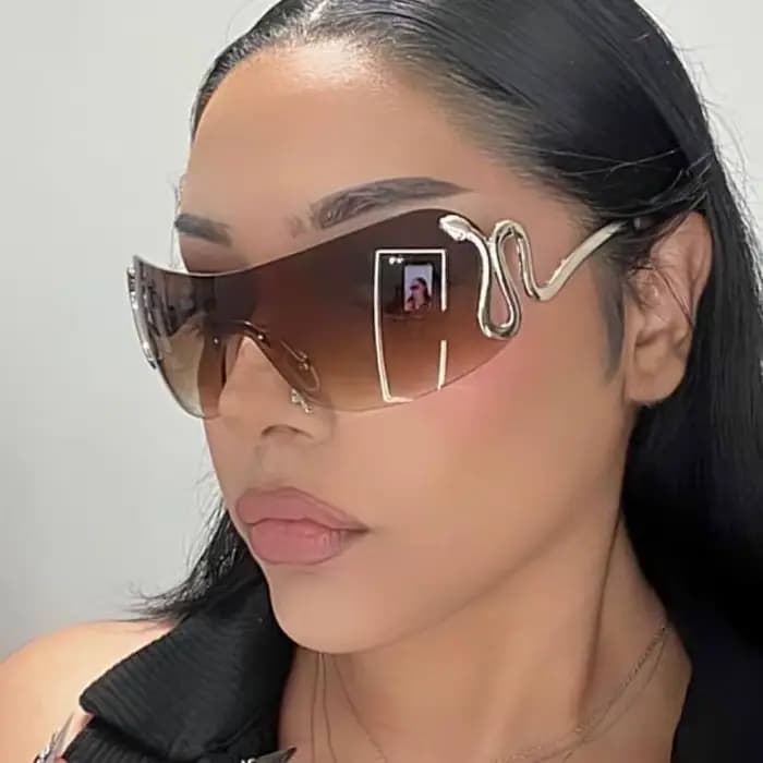 Lunettes de soleil sans monture Y2K pour femme et homme