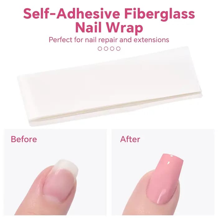 Réparation d'ongles auto-adhésive en fibre de verre, enveloppe en soie, Extension d'art des ongles, autocollants en Fiber de construction d'ongles pour la réparation des ongles cassés