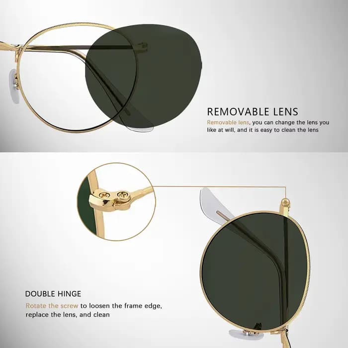 JULI luxe classique lunettes De soleil rondes pour hommes femmes UV400 Protection verre Len Gafas De Sol 8802