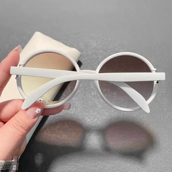 Lunettes de soleil rondes de luxe de marque pour femmes et hommes 2026 – Style vintage