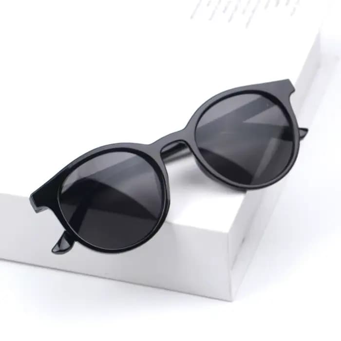 Style coréen enfants lunettes de soleil à la mode cadre rond