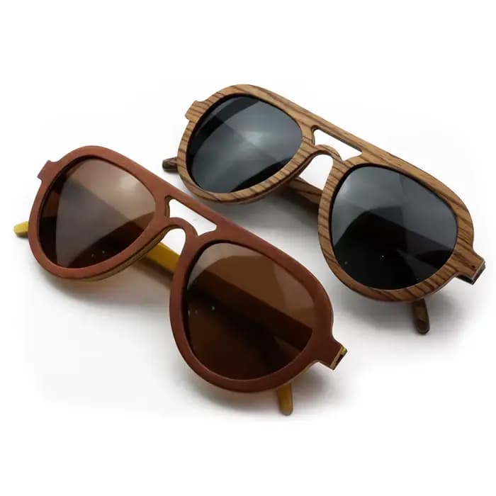Lunettes de soleil rétro Vintage en bois pour hommes et femmes