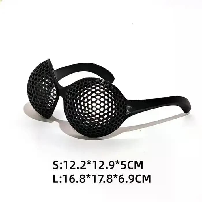 Lunettes amusantes et créatives imprimées en 3D, lunettes colorées à monture creuse pour accessoires de fête et de photographie