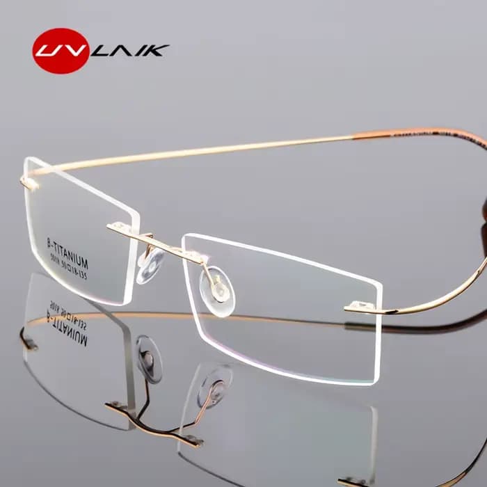 UVLAIK Super élastique titane lunettes montures hommes affaires alliage optique