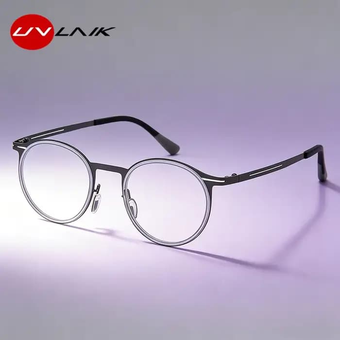 Lunettes à monture ronde géométrique