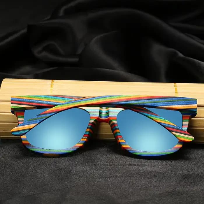 Lunettes de soleil en bois polarisées pour hommes et femmes