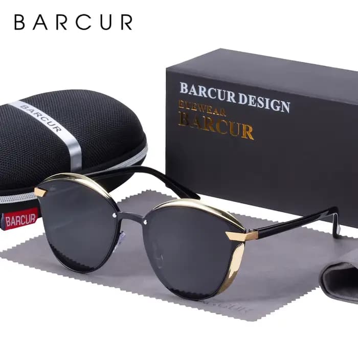 BARCUR lunettes De Soleil polarisées femmes luxe rond verre De Soleil pour femmes dames Femme ombre Lunette De Soleil Femme