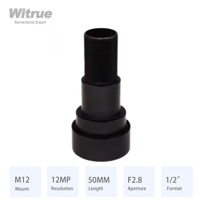 Witrue-Objectif M12 avec filtre IR 650nm, vue longue distance, 50mm, F2.8, 1/2 ", 4K, EKEN, SJ, capture d'écran, Xiaomi, Yi, Gopro, DJI, caméras de sport