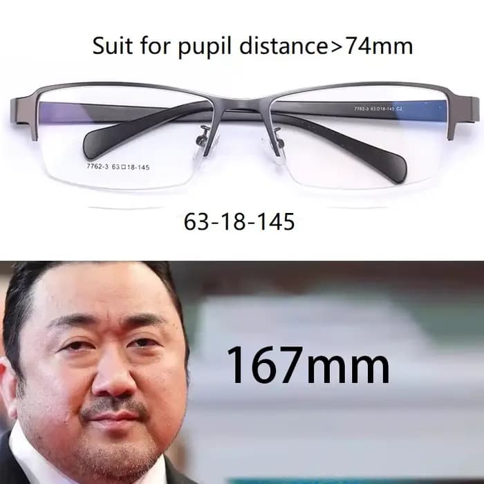Janvancy 160mm 170mm surdimensionné hommes lunettes cadre énormes grandes