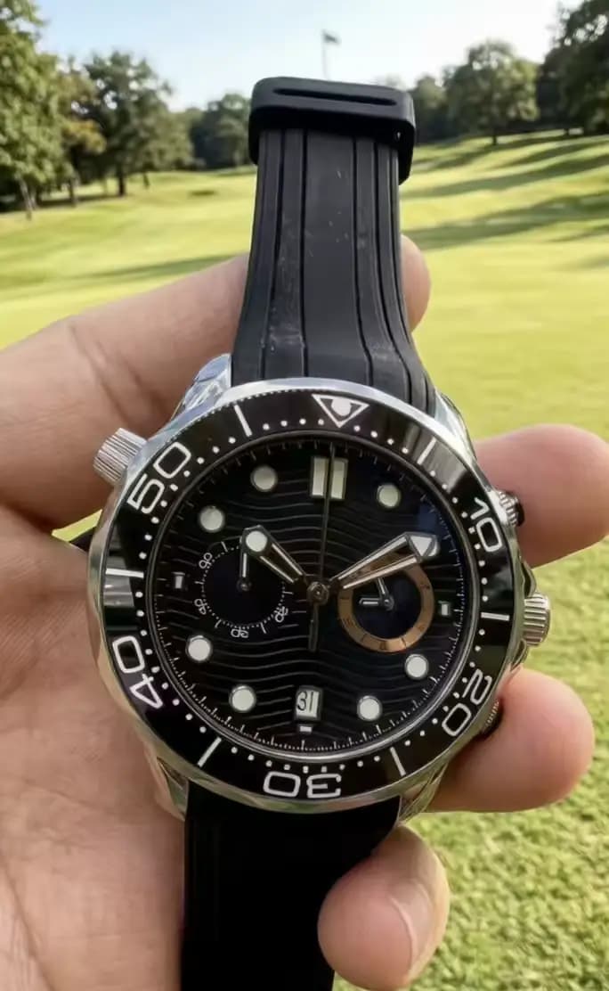 AAA No Time To Die Montre mécanique automatique de luxe pour homme avec lunette en céramique 007, acier inoxydable, toile, saphir, 44 mm, montres pour homme AAA