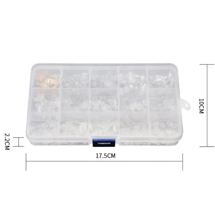 150 paires/boîte de plaquettes de nez en silicone antidérapantes à visser pour lunettes