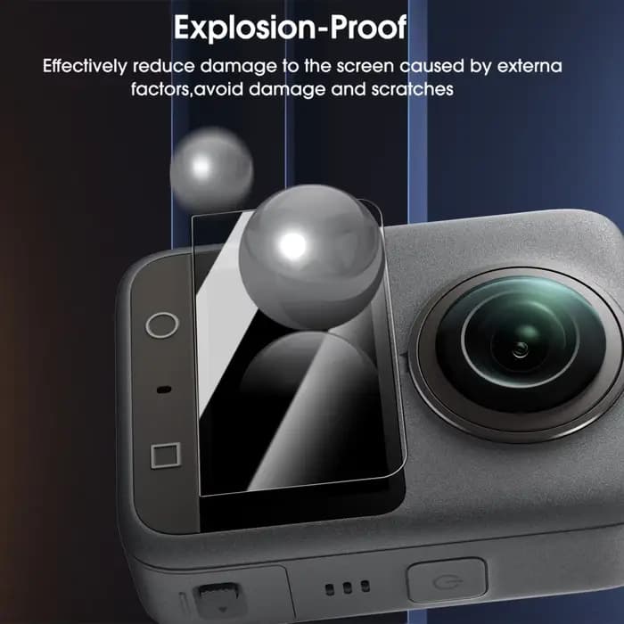 Verre pour DJI OSMO 360 protecteur d'écran de caméra dureté 9H anti-rayures Film de couverture en verre trempé pour caméra panoramique OSMO 360