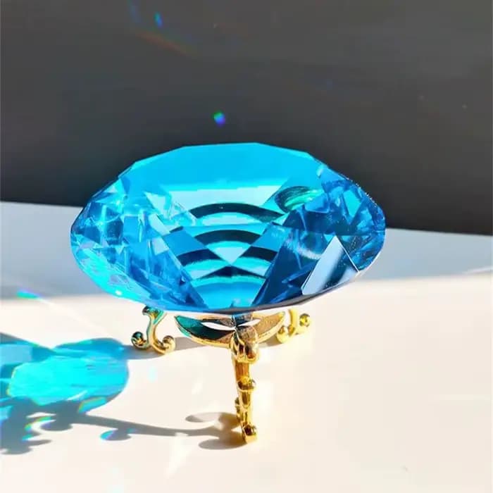 10 couleurs cristal verre diamant fête diamant proposition romantique décoration de la maison ornements artisanat cadeaux de noël sans Base