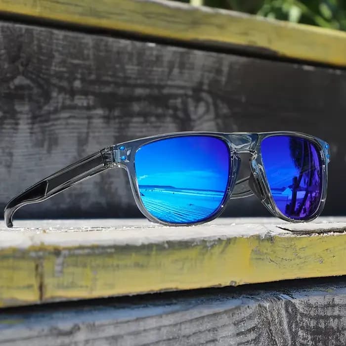 KDEAM éblouissement filtrage HD lunettes de soleil polarisées pour hommes élégance cristal cadre miroir