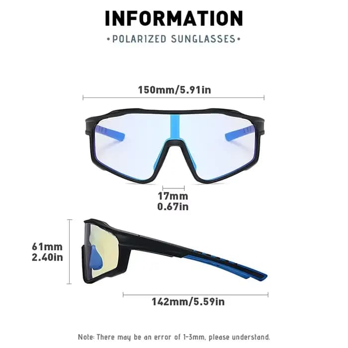 Lunettes de cyclisme photochromiques pour hommes femmes jeunes UV400 vtt sport Baseball