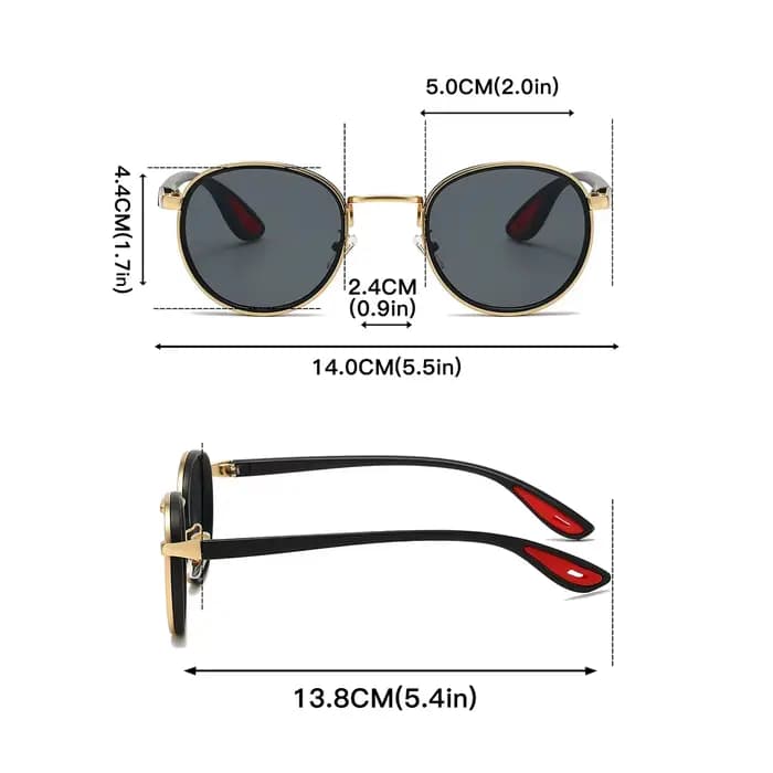 Lunettes de soleil rondes vintage pour hommes