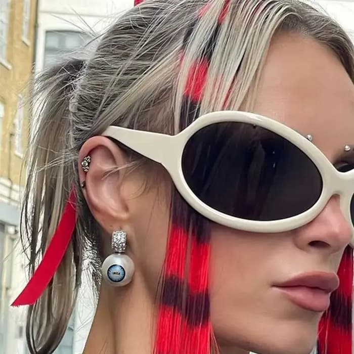 Lunettes de soleil ovales surdimensionnées pour hommes et femmes