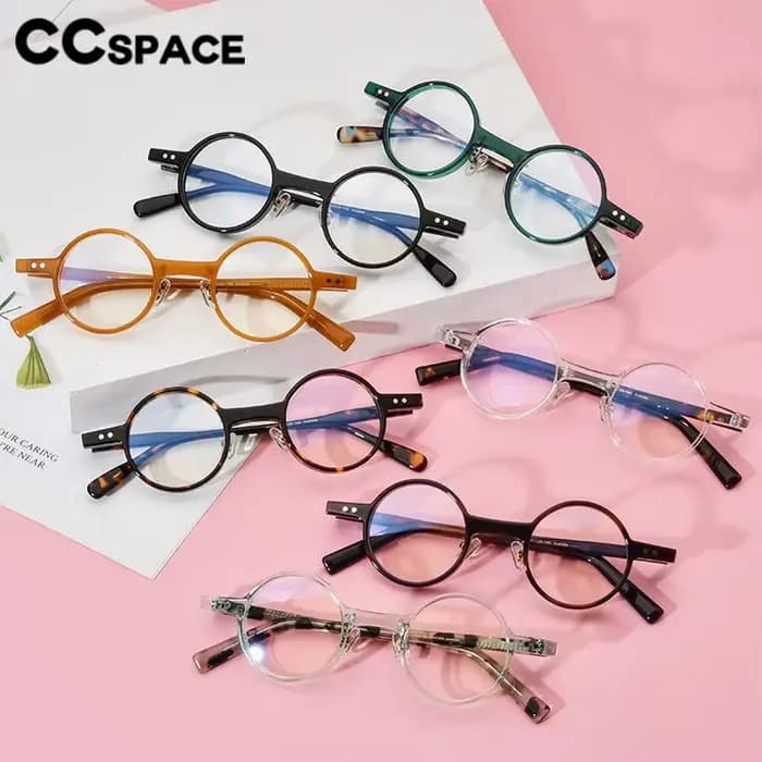 Lunettes optiques rondes en acétate pour hommes et femmes