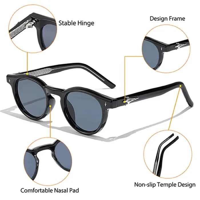 Lunettes de soleil vintage pour hommes