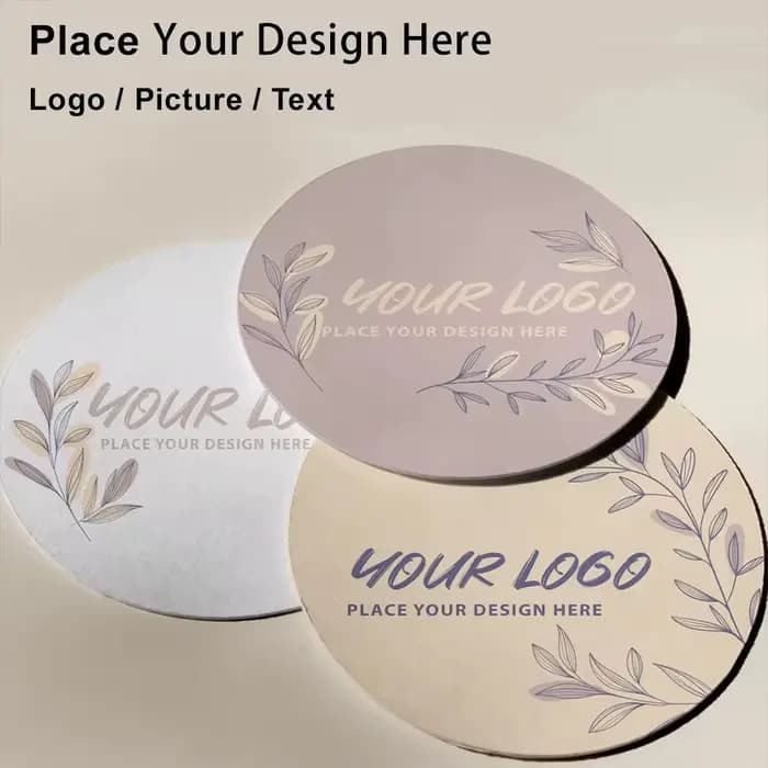 Sous-verres en papier personnalisés (50-200 pièces) avec logo personnalisé, impression couleur recto-verso, pour café, thé au lait, boissons chaudes