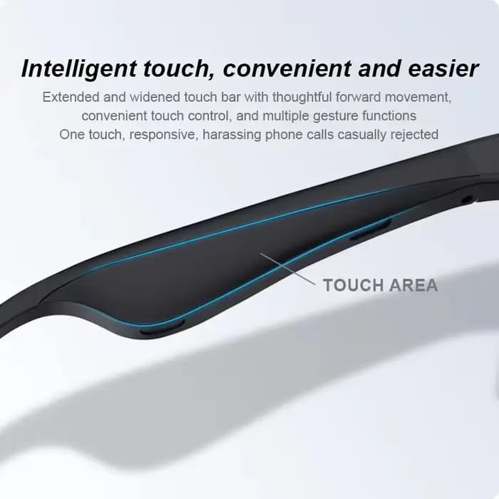 Lunettes intelligentes Lenovo avec assistant vocal IA, contrôle à distance 4K, appareil photo tactile, enregistrement, traducteur, lunettes de soleil Bluetooth sans fil