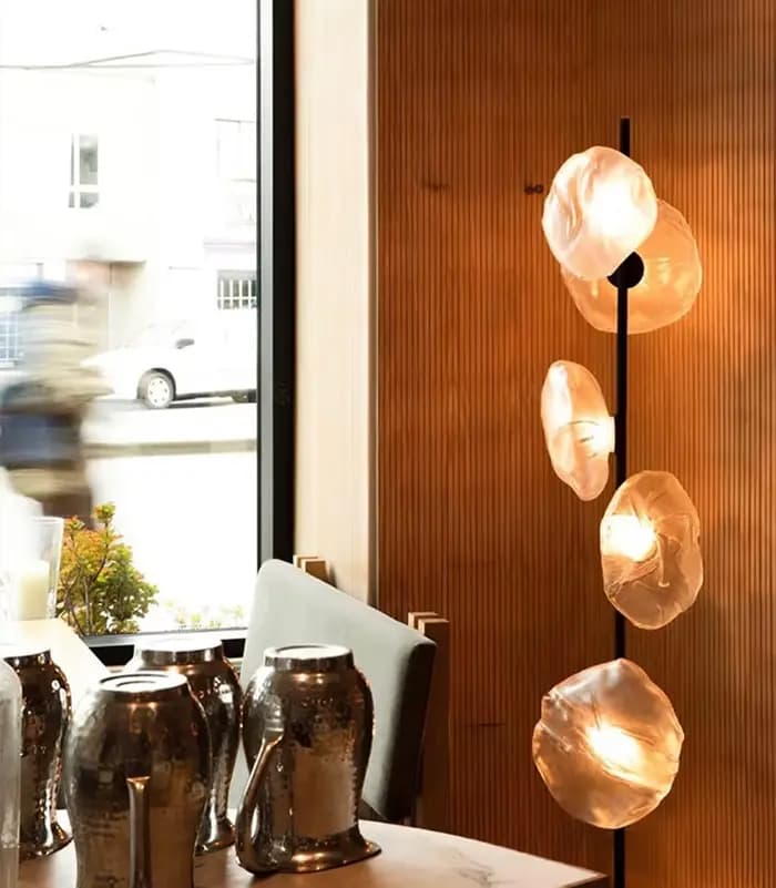 Lampadaire d'angle LED en verre moderne, lampe sur pied minimaliste, salon, hôtel, décoration d'intérieur, chambre nordique, chevet