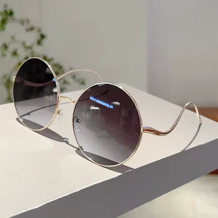 Lunettes de soleil rondes surdimensionnées pour femmes