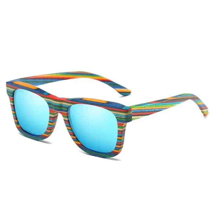Lunettes de soleil GM faites à la main en bois coloré avec monture polarisée
