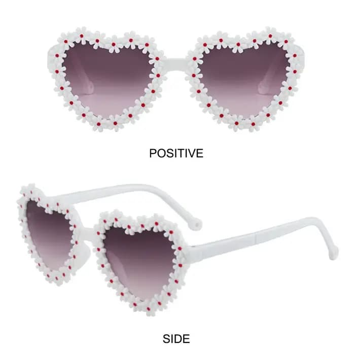 Lunettes de soleil en forme de cœur Daisy
