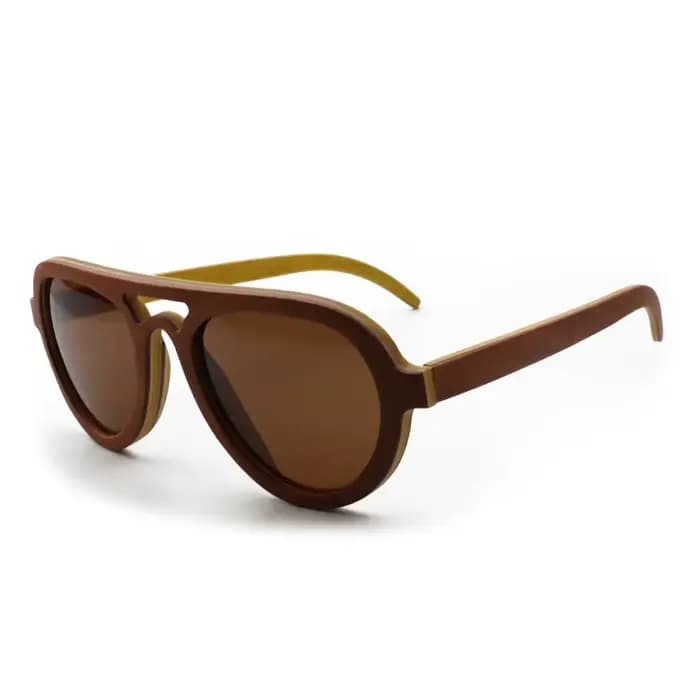 Lunettes de soleil rétro Vintage en bois pour hommes et femmes