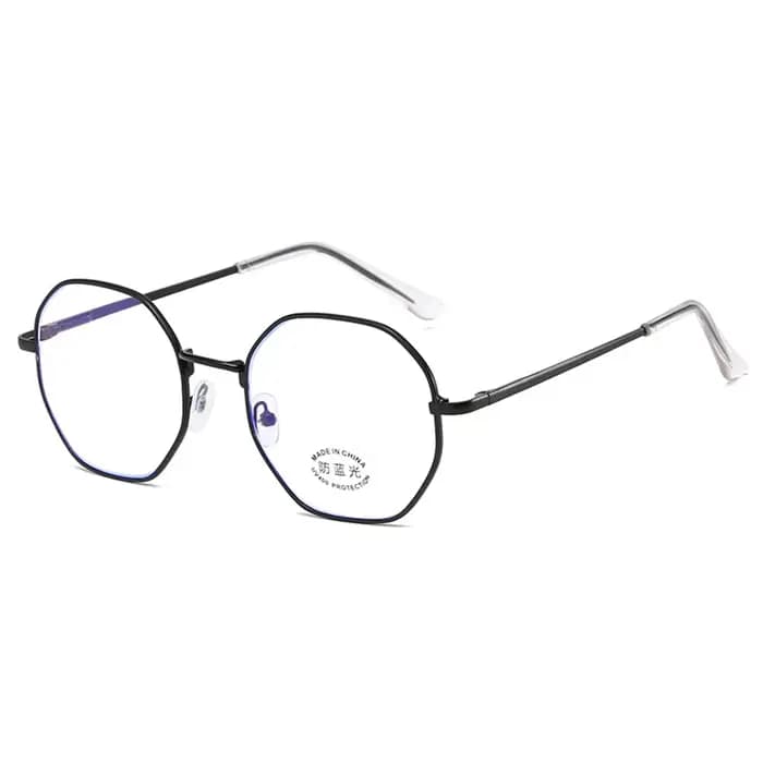Lunettes de lumière bleue polygone Vintage unisexe