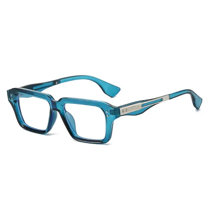 Ins mode rétro carré bleu lumière bloquant lunettes marque Deisgner Rivets luxe Anti