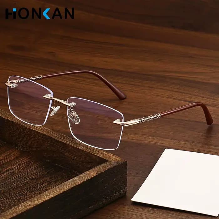 Lunettes d'affaires sans monture pour homme