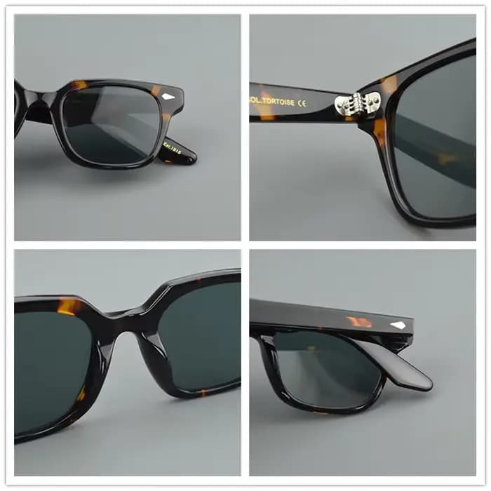 GROBER rétro acétate lunettes de soleil hommes carré qualité créateur de mode