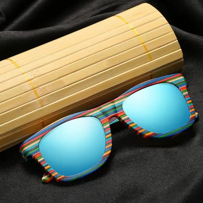 Lunettes de soleil en bois polarisées pour hommes et femmes