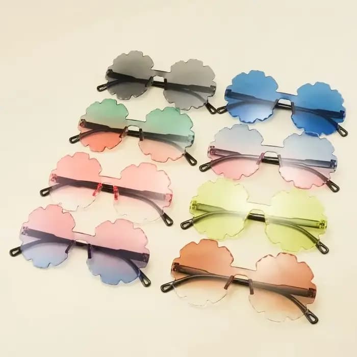 Filles garçons mignon fleur dessin animé lunettes de soleil en plein air Protection solaire enfants belles Vintage