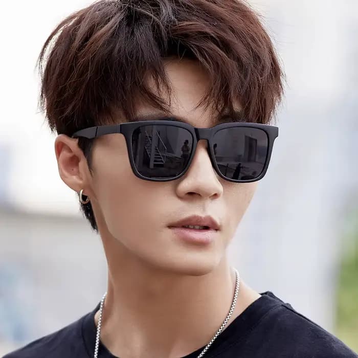 Lunettes de soleil carrées de marque RMM pour hommes