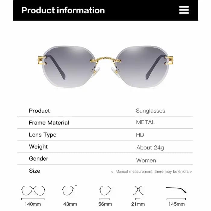 Lunettes De soleil sans monture pour femmes