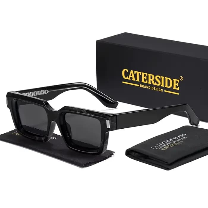 CATERSIDE Punk hommes lunettes de soleil carrées marque Design cadre