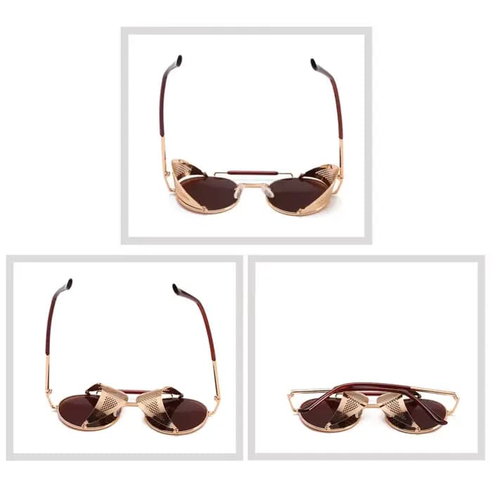 Lunettes de soleil rétro Steampunk pour hommes et femmes