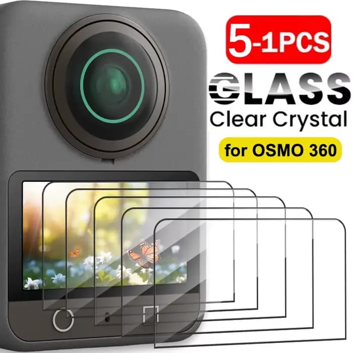 Verre pour DJI OSMO 360 protecteur d'écran de caméra dureté 9H anti-rayures Film de couverture en verre trempé pour caméra panoramique OSMO 360
