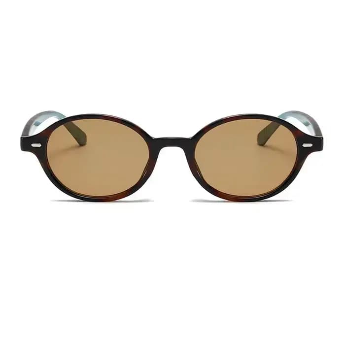 Rétro petites lunettes de soleil ovales femmes hommes Rivets nuances