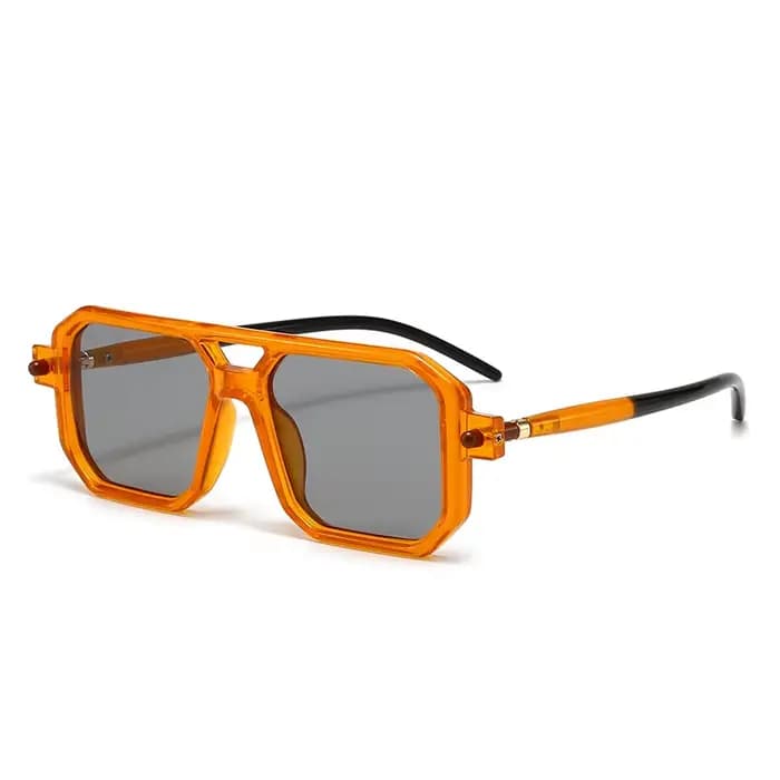 Lunettes de soleil polygonales rectangulaires tendance pour femmes et hommes