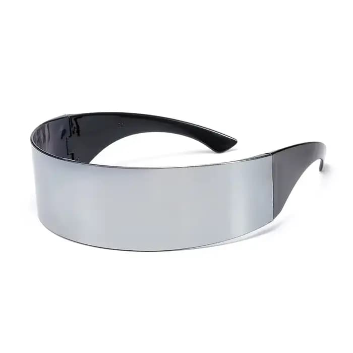 Futuriste étroit Cyclope visière lunettes de soleil Laser